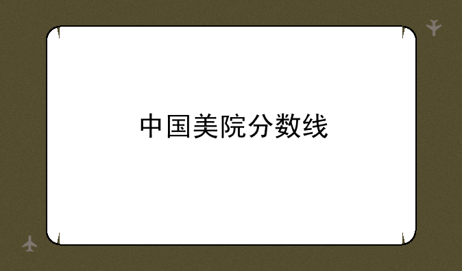 中国美院分数线