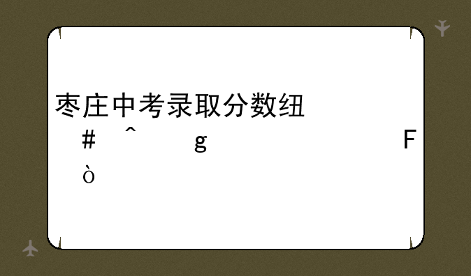 枣庄中考录取分数线什么时候公布呢？