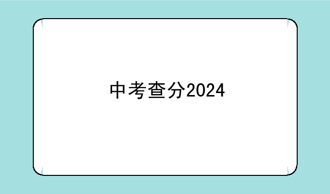 中考查分2024