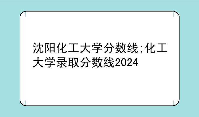 沈阳化工大学分数线;化工大学录取分数线2024